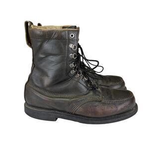 Vintage Sears Leather Boots Lace-up Combat Boots Work Men's 11 EE‎ Wide 86135